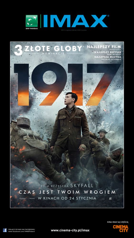 Najnowszy wojenny dramat „1917” w Cinema City IMAX®!