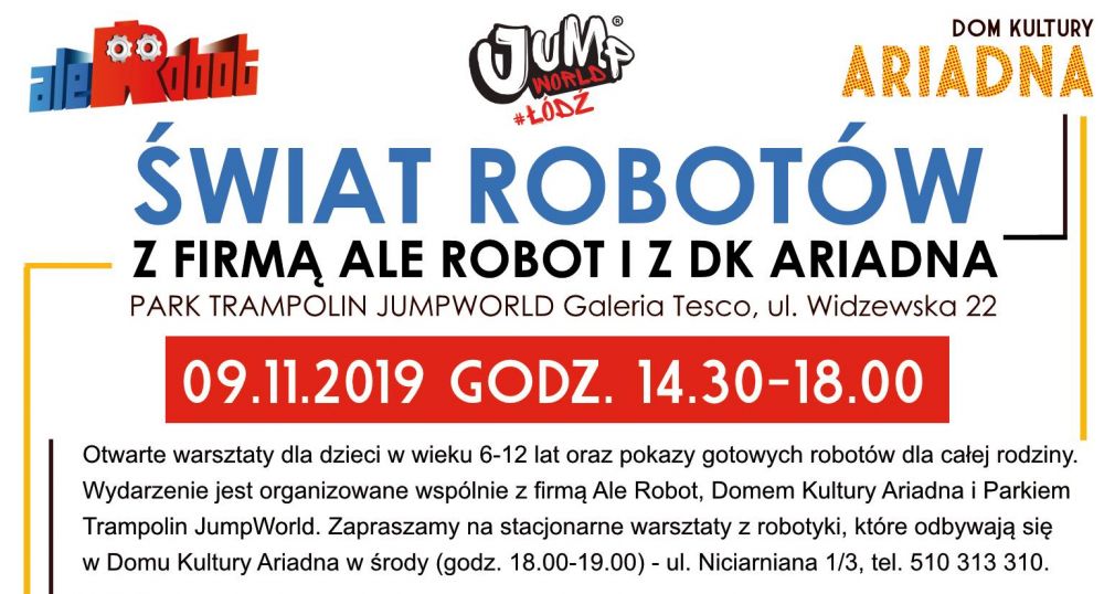 Świat robotów w Parku Trampolin JumpWorld